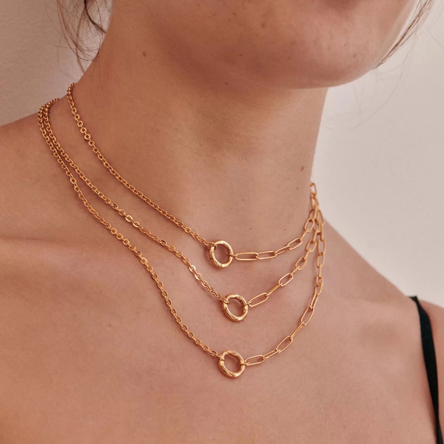 Adjustable Paperclip Chain Necklace [DSBDEI9Q]