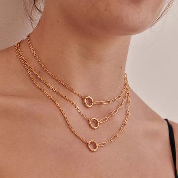 Adjustable Paperclip Chain Necklace [DSBDEI9Q]