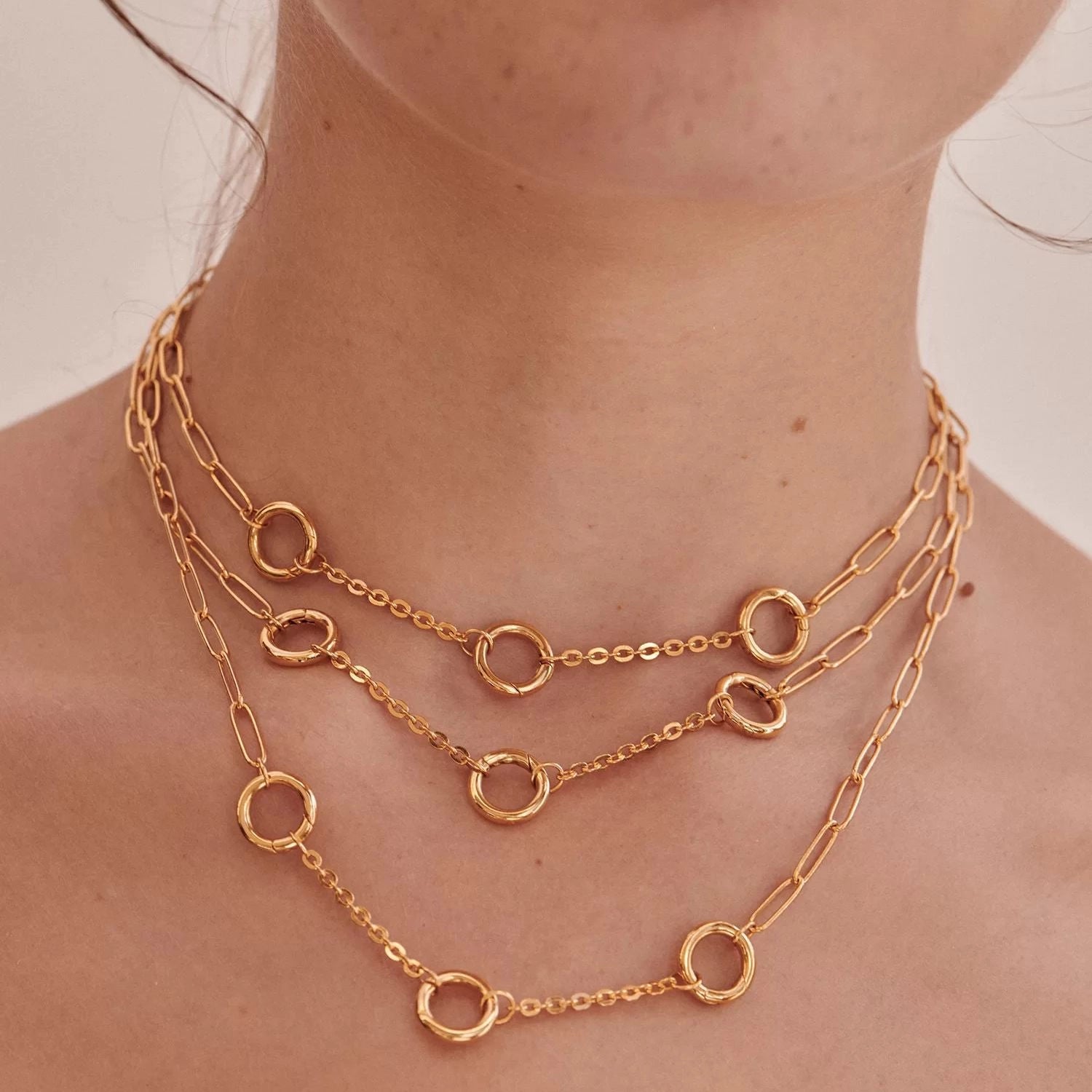 Adjustable Paperclip Chain Necklace [0PMEQI6A]
