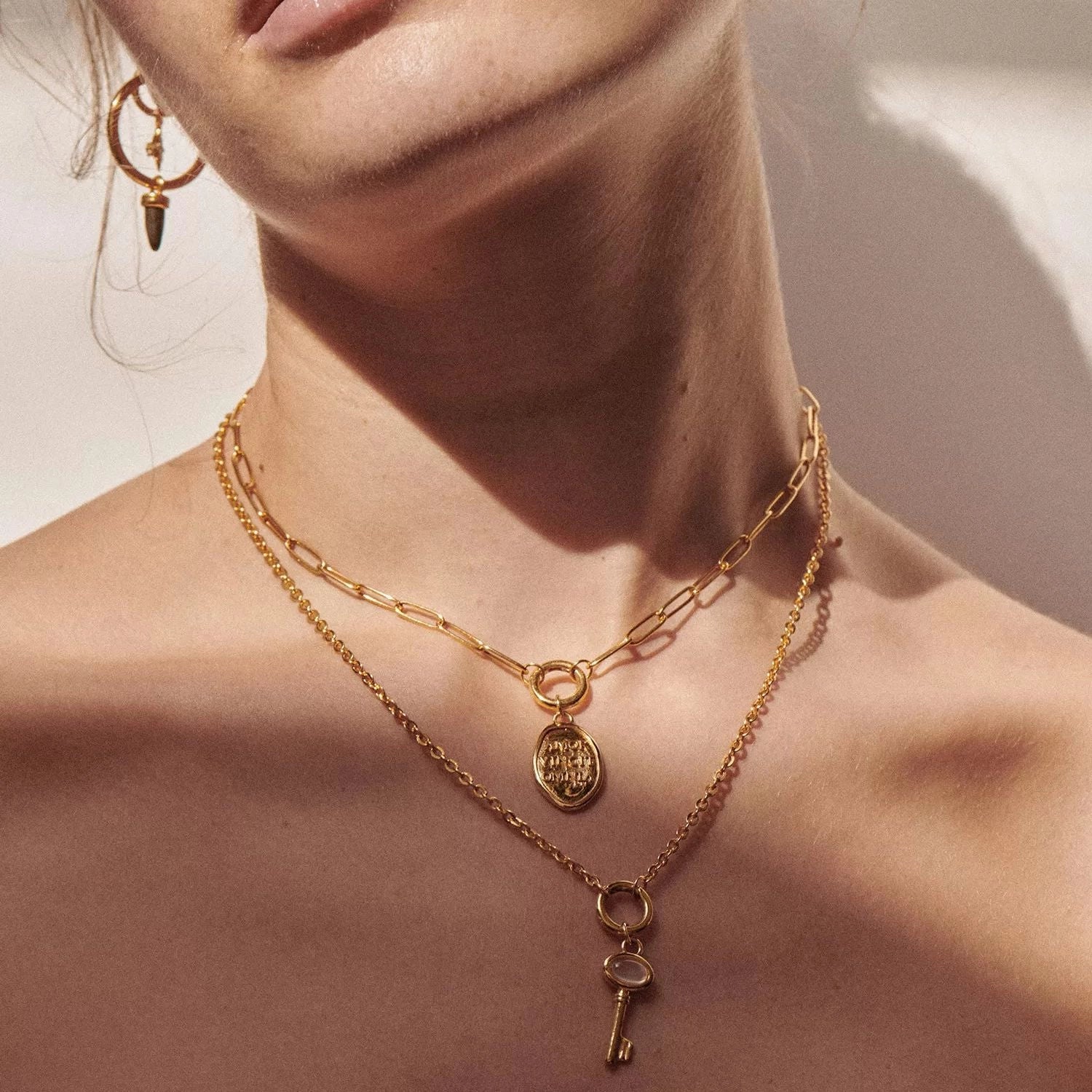 Adjustable Paperclip Chain Necklace [X3B6A2T8]