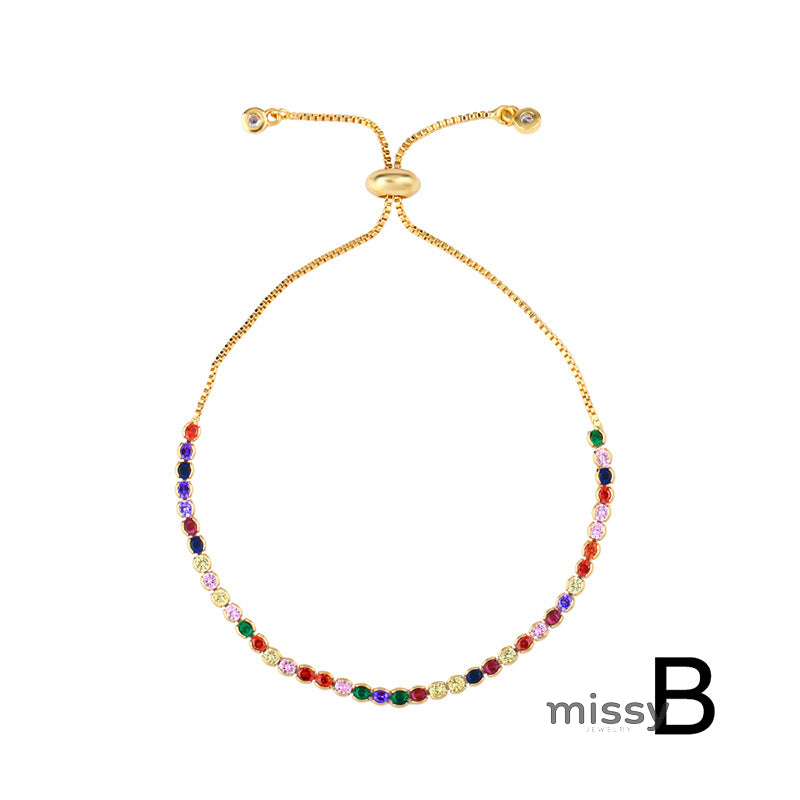 Adrianna Dainty Shell Zircon Bracelet [1MX8IJ3O]
