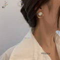 Afia Geometric Pearl Drop Earrings [HJBY8GI8]