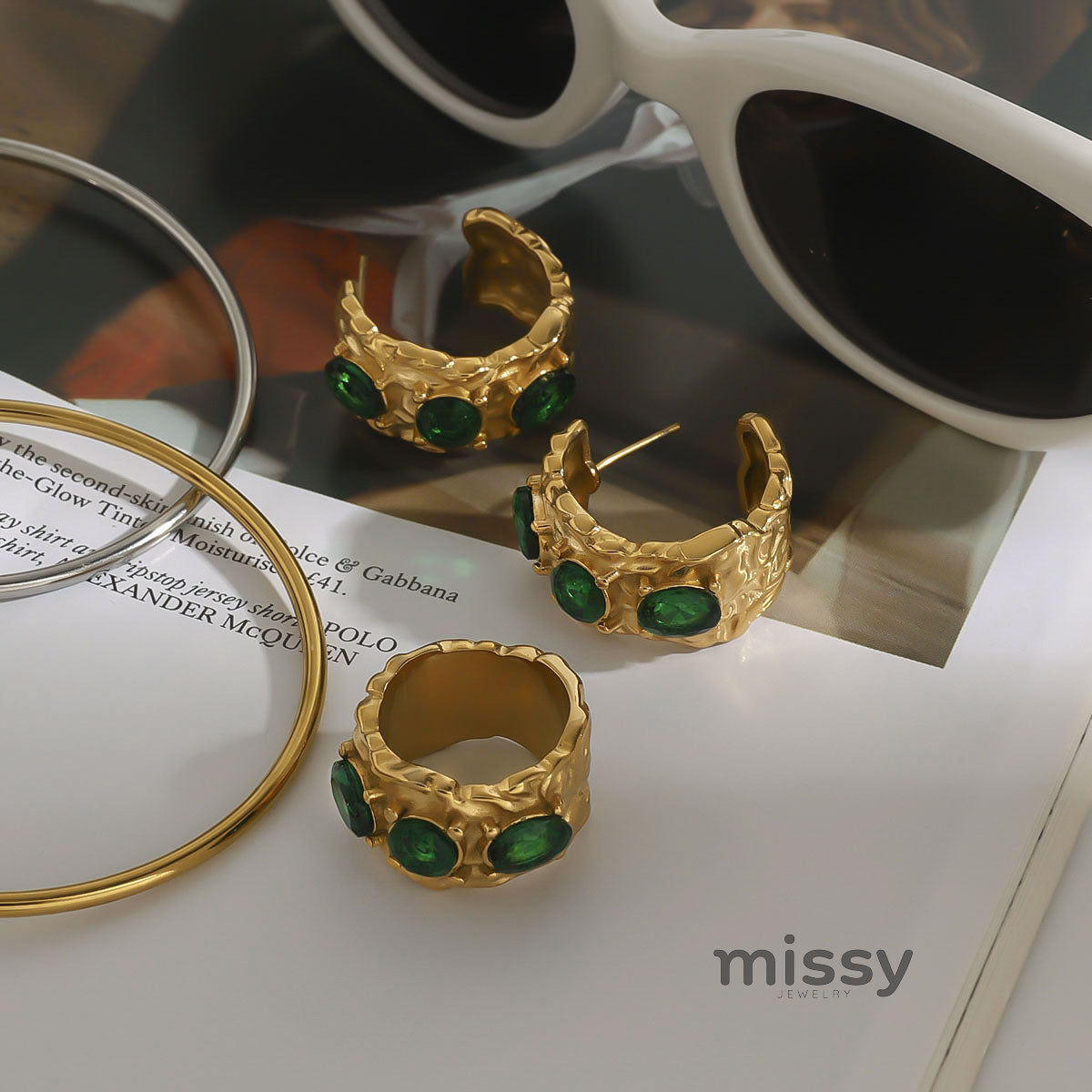 Afton Sleek Ring & Studs