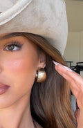 Missy Jewelry Ahtziri Textured Gold Hoops