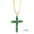 Ainhoa Colorful Zircon Necklace [GI9BA3WZ]