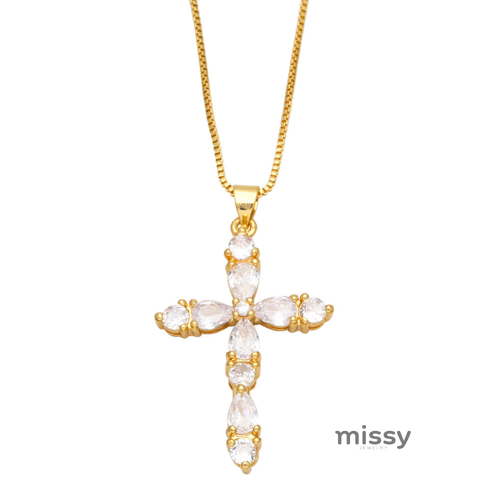 Ainhoa Colorful Zircon Necklace [QGMBQZMC]