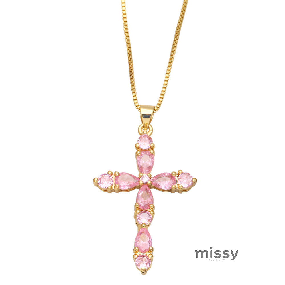 Ainhoa Colorful Zircon Necklace [I9M8YNGO]