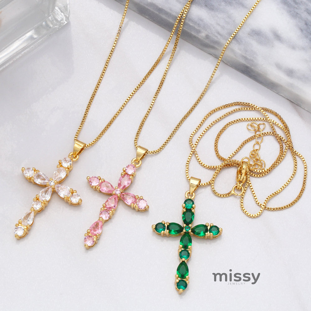 Ainhoa Colorful Zircon Necklace [327FJ3X2]