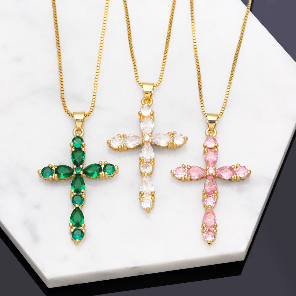 Ainhoa Colorful Zircon Necklace [327FJ3X2]
