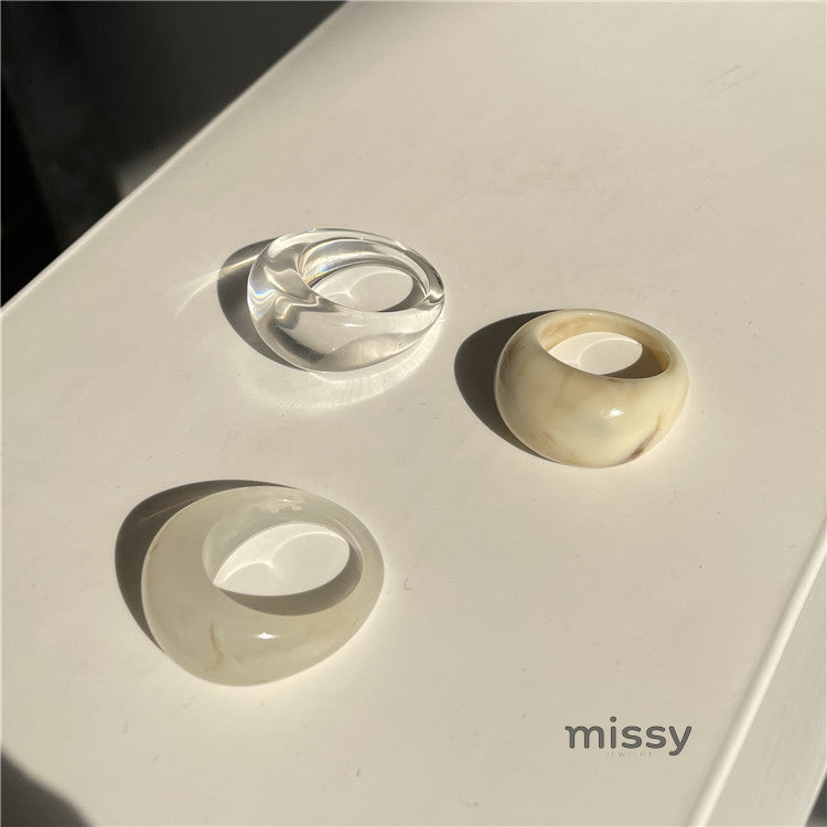 Ainslee Stackable Resin Ring Set [YNN2MQSI]