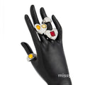 Aishani Molten Heart Crystal Ring [LSM4NCZK]