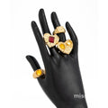 Aishani Molten Heart Crystal Ring [L6SQXG65]