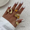 Aishani Molten Heart Crystal Ring [MNMQ3NFP]