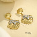 Aithana Dual-Tone Shell Hoops [5PZRKTEJ]
