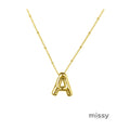 Aiyanah Glossy Bubble Letter Necklace [4G0OTZRF]
