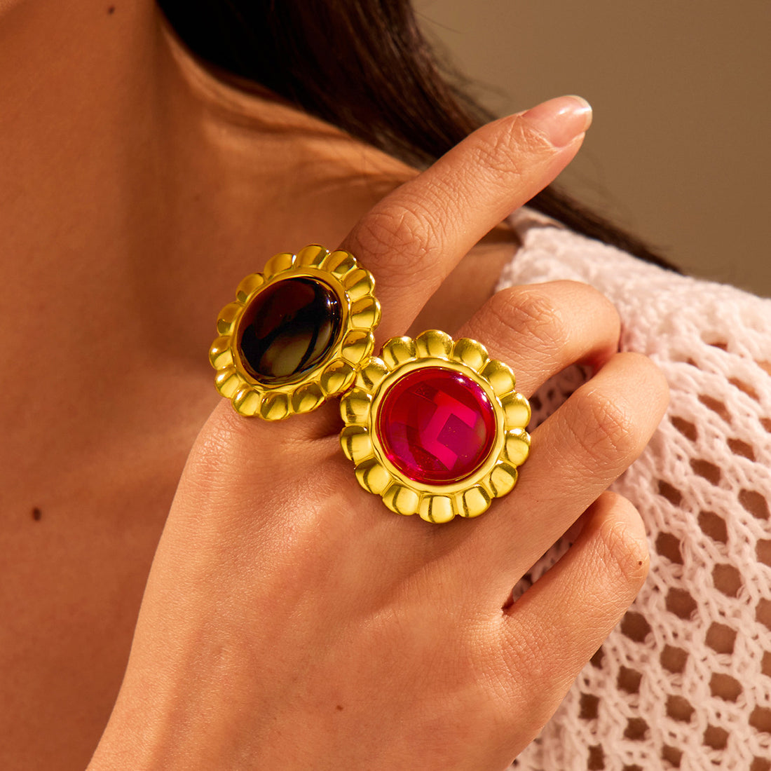 Aja Agate Statement Ring [FW6D9CJF]