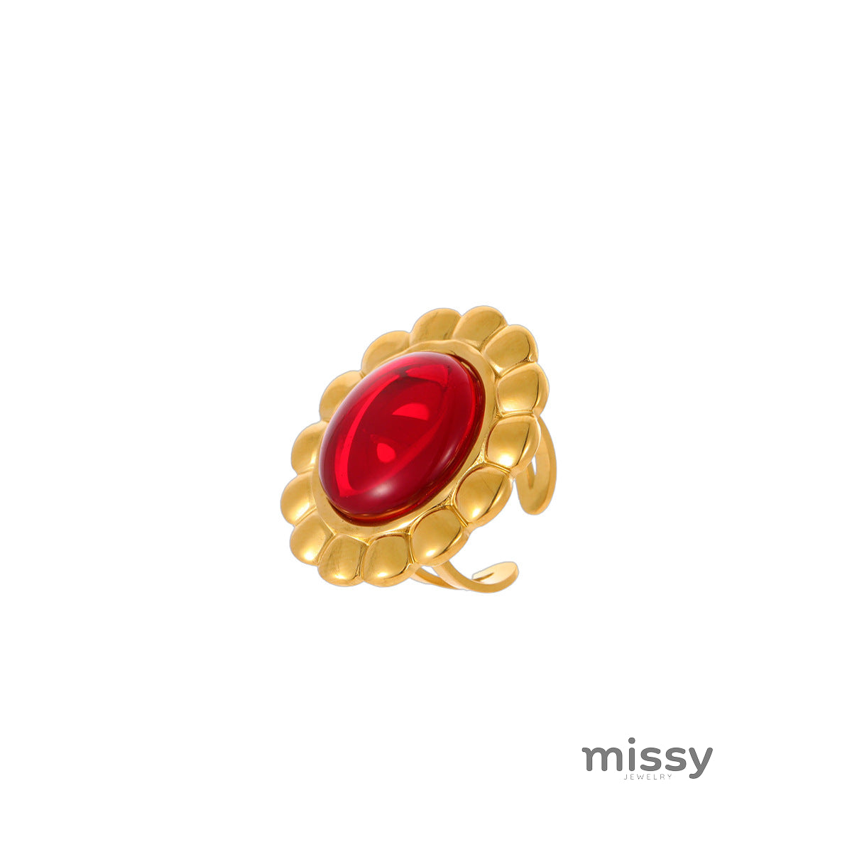 Aja Agate Statement Ring [XAMBKTSB]