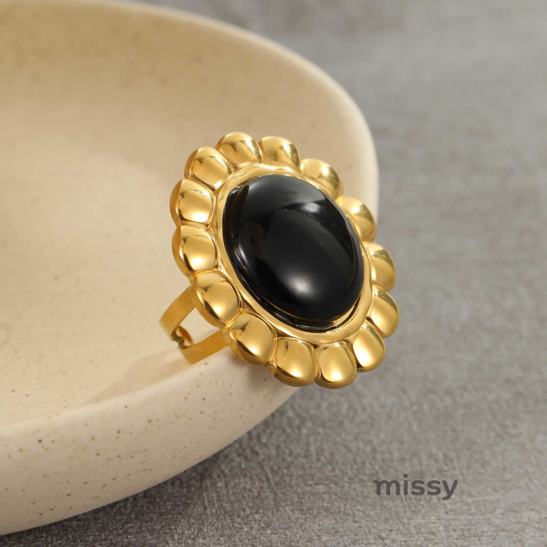 Aja Agate Statement Ring [56CYIESP]