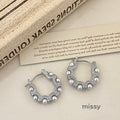 Akeelah Elegant Pearl Arc Earrings [7WOBJBWH]