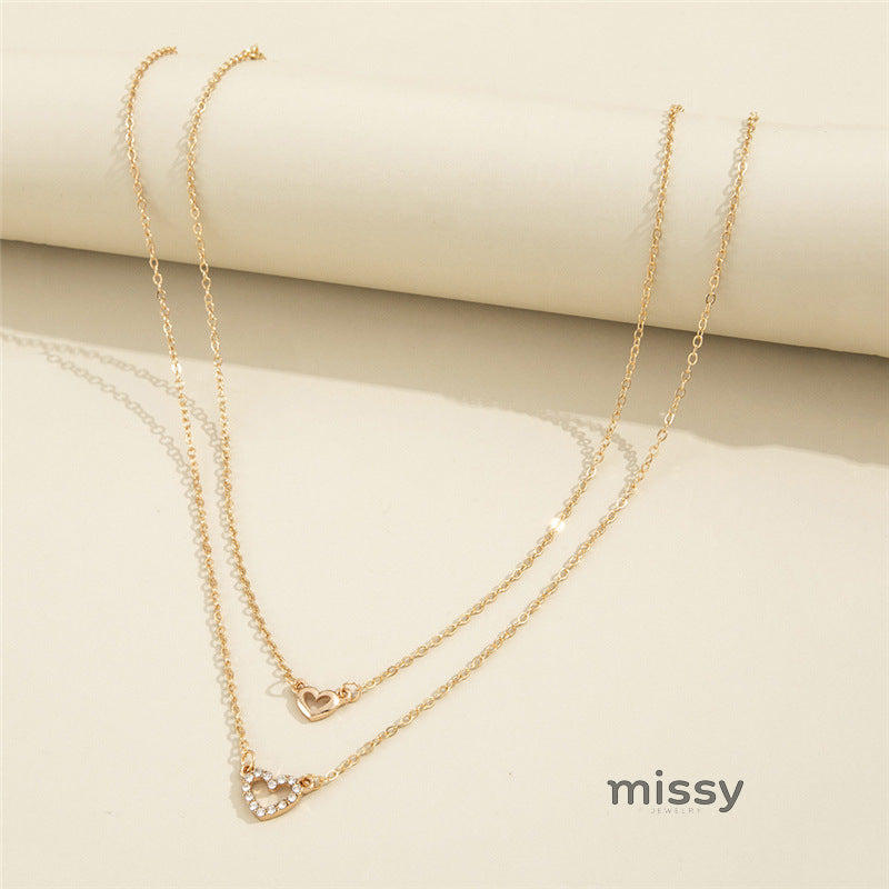 Alani Layered Heart Necklace [H8PX9C5R]