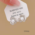 Alani Pearl Camellia Stud Earrings [O5YDRUNS]