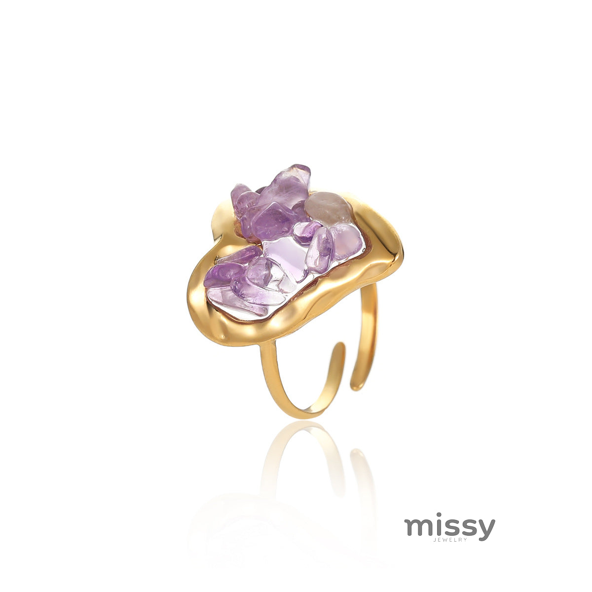 Alasia Heart Stone Ring [IAP5MCVT]