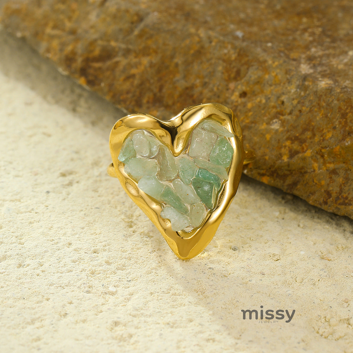 Alasia Heart Stone Ring [20F9SWEI]