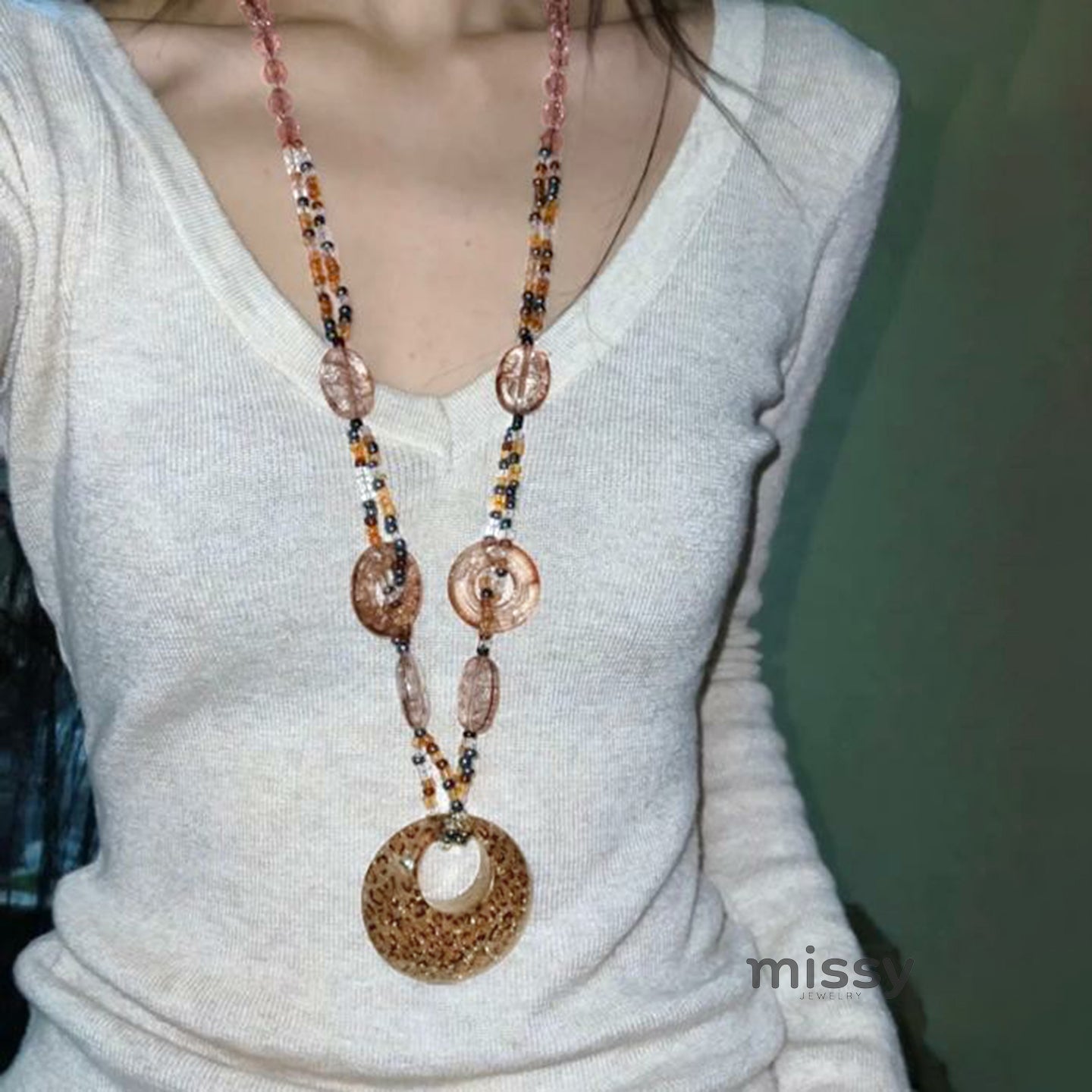 Aleeyah Leopard Print Necklace [DDM29X30]