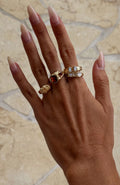 Missy Jewelry Aleina Textured Gold Ring Set