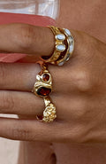 Missy Jewelry Aleina Textured Gold Ring Set
