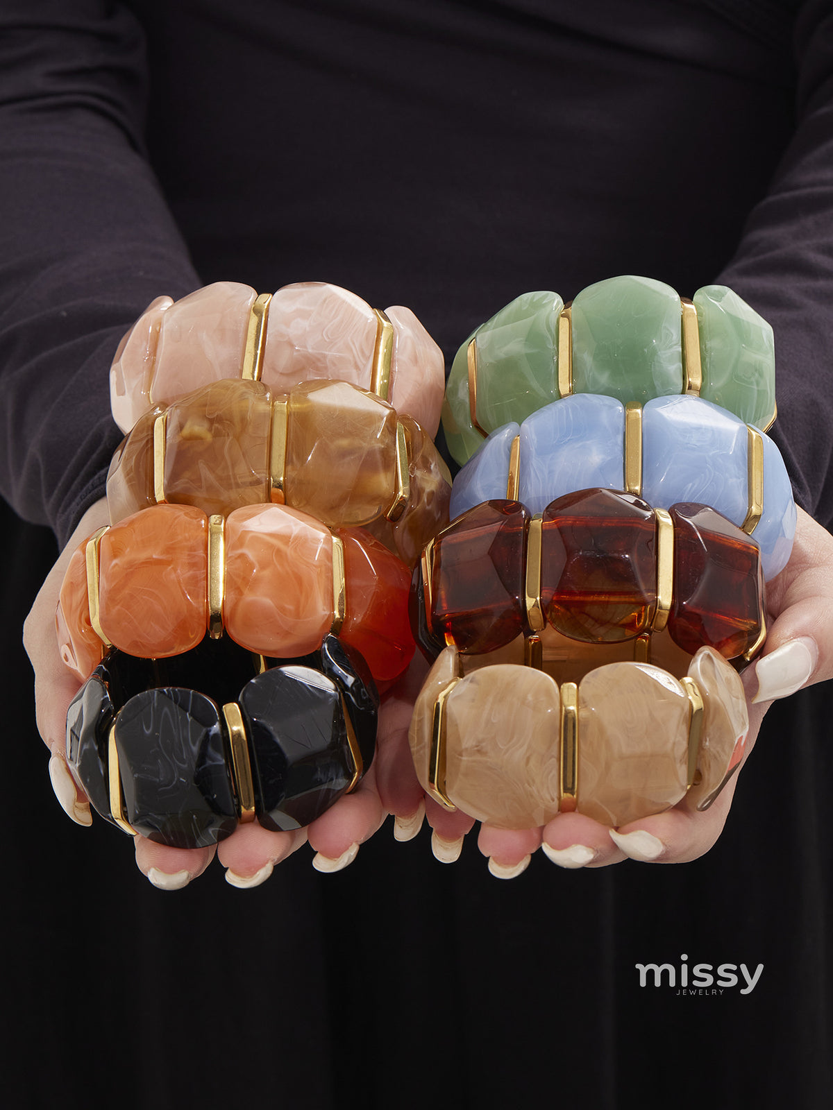 Alianny Irregular Resin Bracelet [QQ9NZKK1]