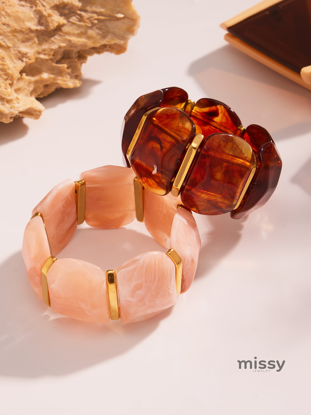Alianny Irregular Resin Bracelet [H1VQ40CW]