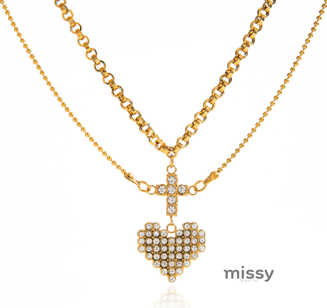 Alida Diamond Layered Necklace [9A2UFHNI]