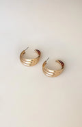 Missy Jewelry Alijah Curved Gold Hoops