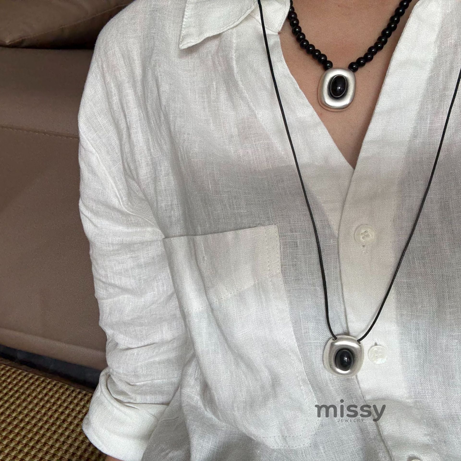 Alisson Infinite Bead Necklace [I6AN5BFD]