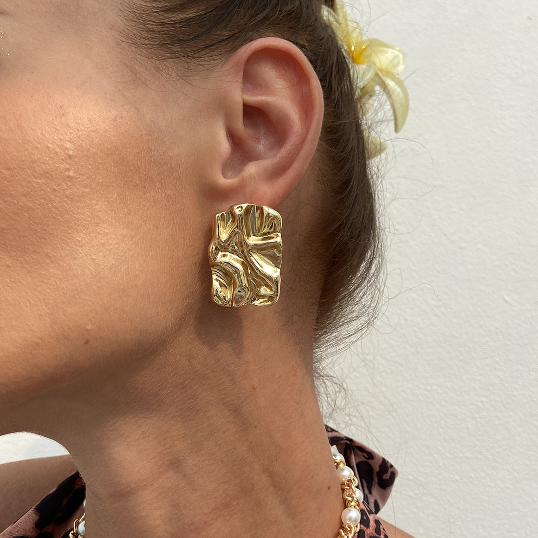 Aliyanna Asymmetric Pleated Earrings