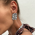 Aliyanna Asymmetric Pleated Earrings