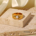 Aliza Lava Pearl Ring