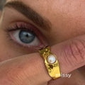 Aliza Lava Pearl Ring