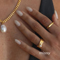 Aliza Lava Pearl Ring