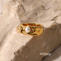 Aliza Lava Pearl Ring