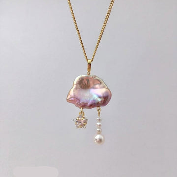 Alizae Pearl Moon Star Necklace [YOQ19Z2G]
