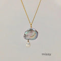 Alizae Pearl Moon Star Necklace [PLHS3JHF]