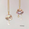 Alizae Pearl Moon Star Necklace [HI4SGI1H]
