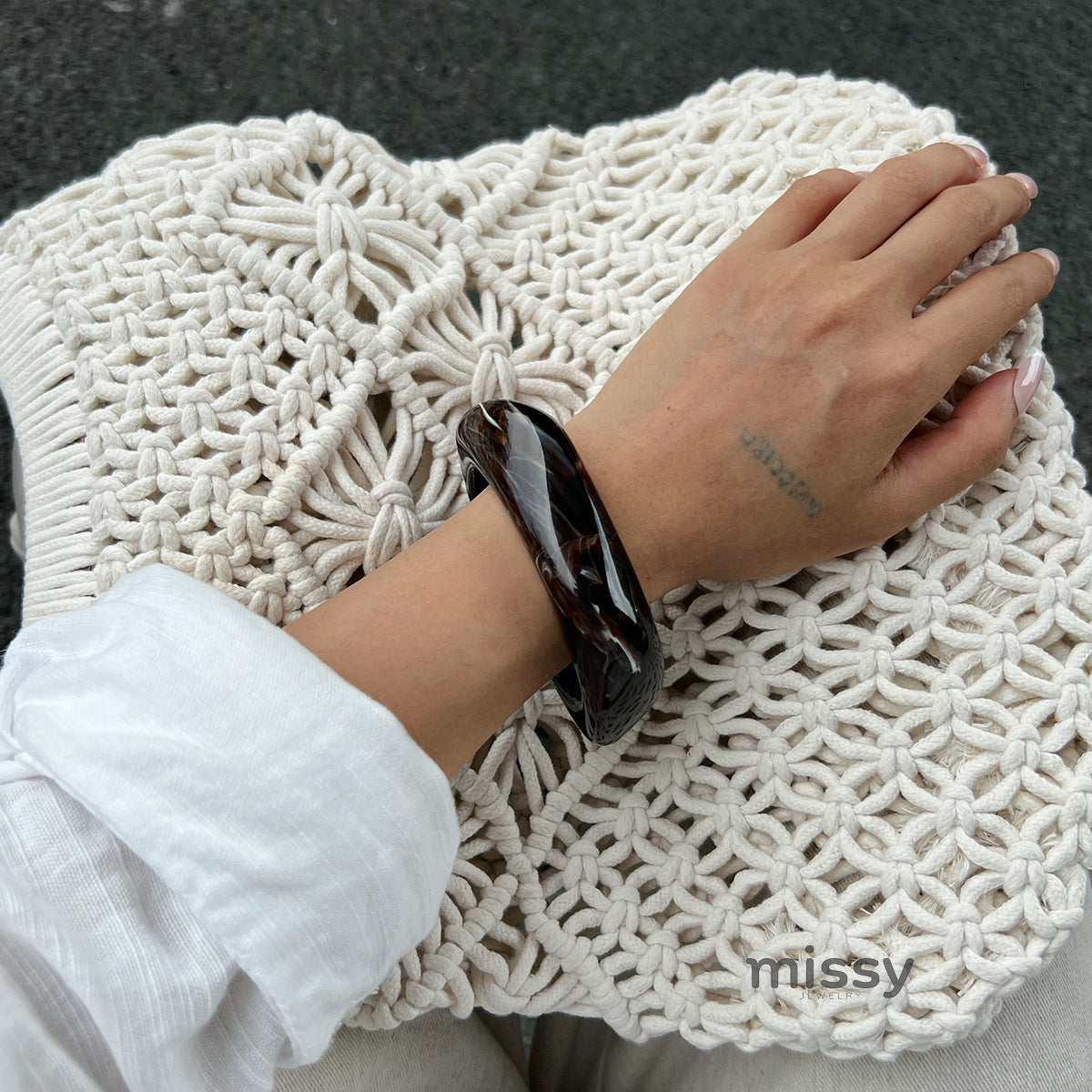 Aloni Marbled Acrylic Bracelet [D38PXNFQ]