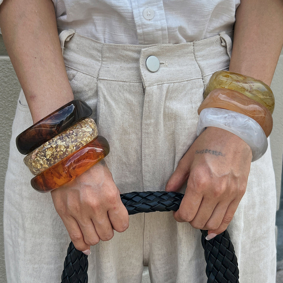 Aloni Marbled Acrylic Bracelet [PDDAZGD9]
