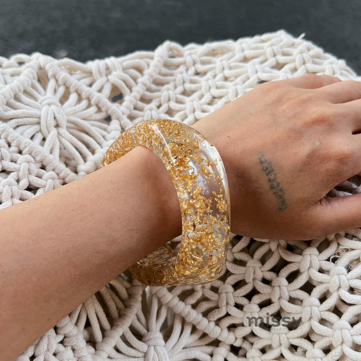 Aloni Marbled Acrylic Bracelet [734IOE0H]