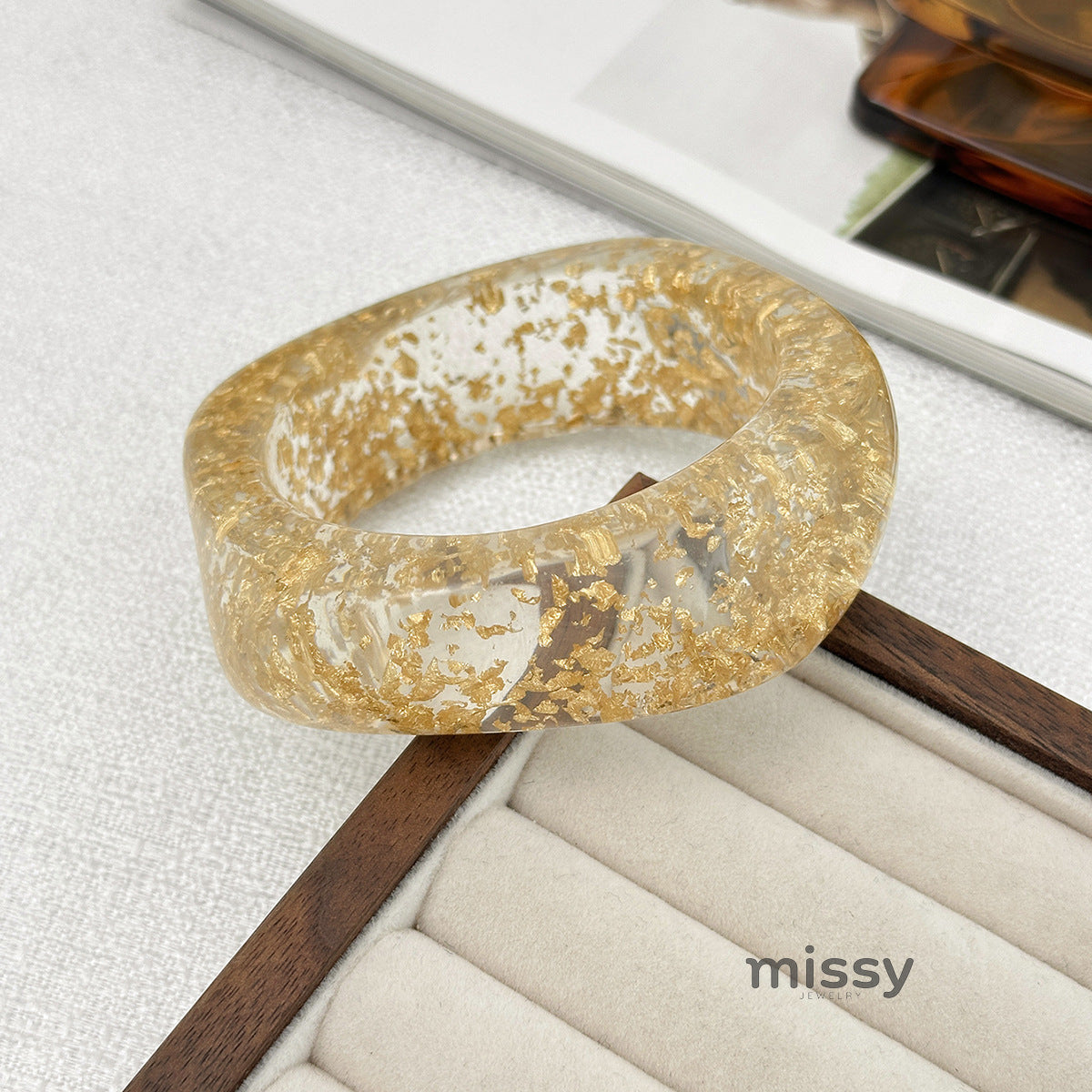 Aloni Marbled Acrylic Bracelet [D6BT6MLD]