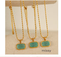 Amalie Amazonite Gold Necklace [3ICQWAQ6]