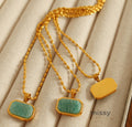 Amalie Amazonite Gold Necklace [2DK8SYMG]